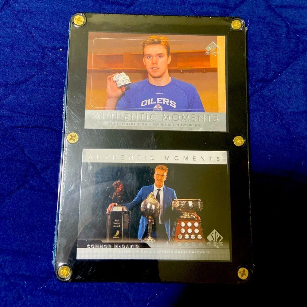 Connor McDavid 2 Card Bundle In Dual Case Sealed